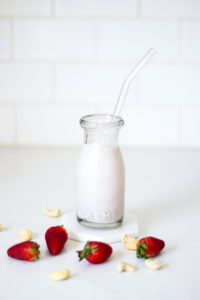 Strawberry Cashew Milk With Chia 