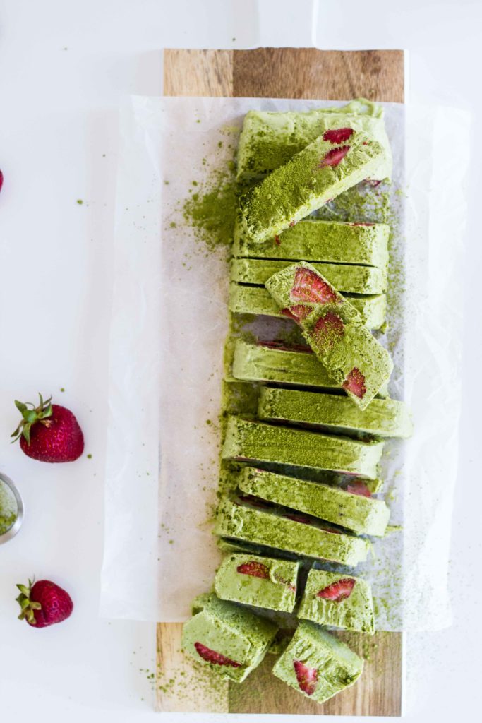Matcha and Strawberry Ice Cream