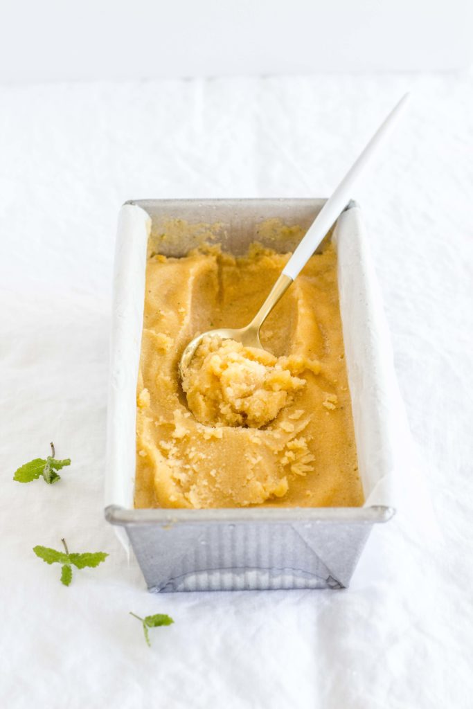 Easy Melon Mint Mango Sorbet