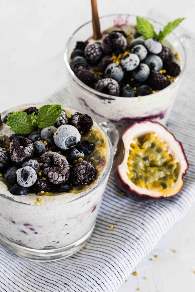 Blueberry Passionfruit Chia Pudding - Rezel Kealoha