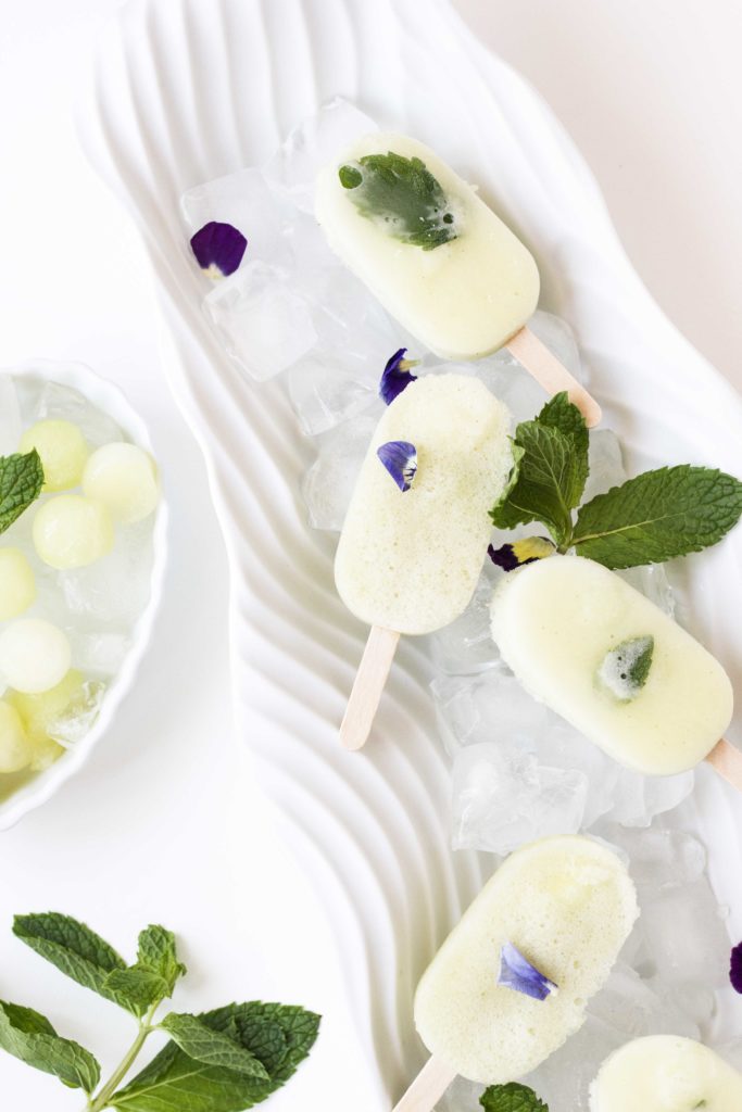 Quick and Easy Mint and Melon Beauty Pops