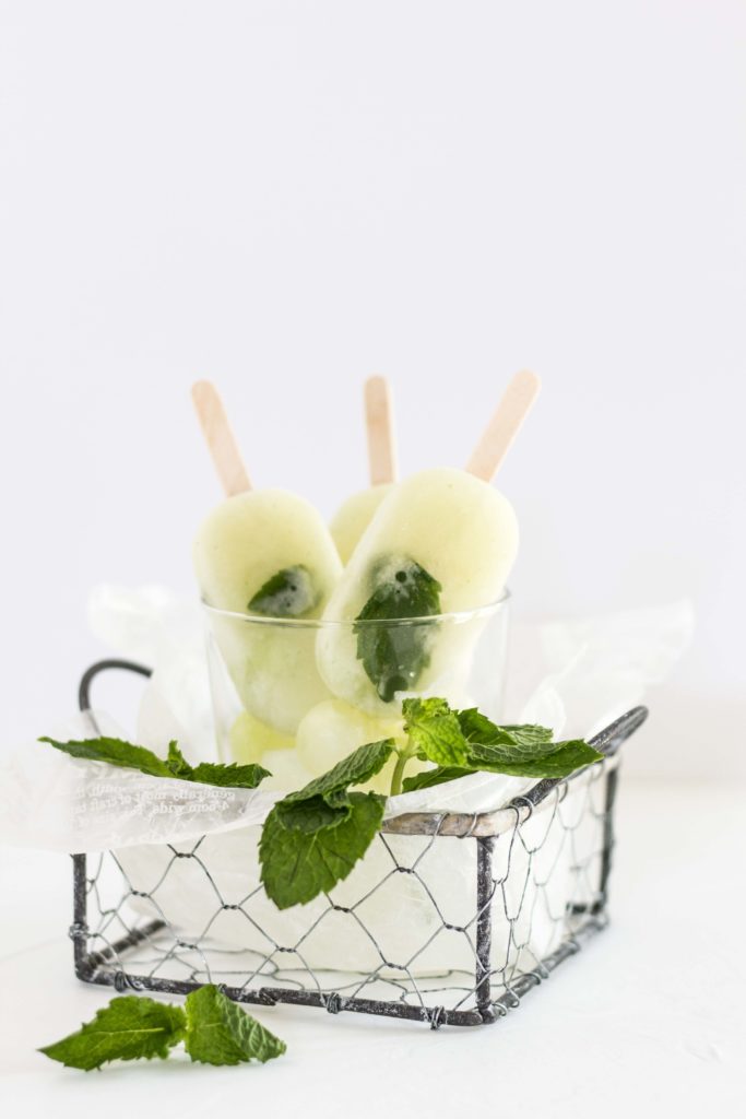 Quick and Easy Mint and Melon Beauty Pops