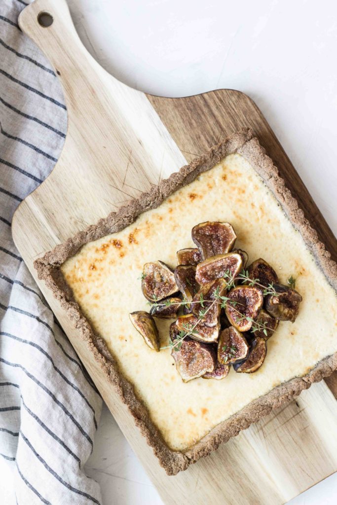 Goat Cheesecake with Roasted Figs