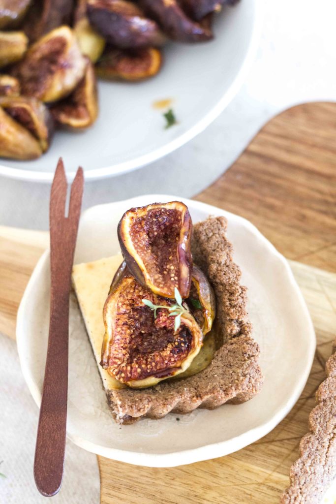 Goat Cheesecake with Roasted Figs