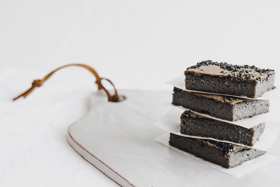 Black Sesame Butter Mochi
