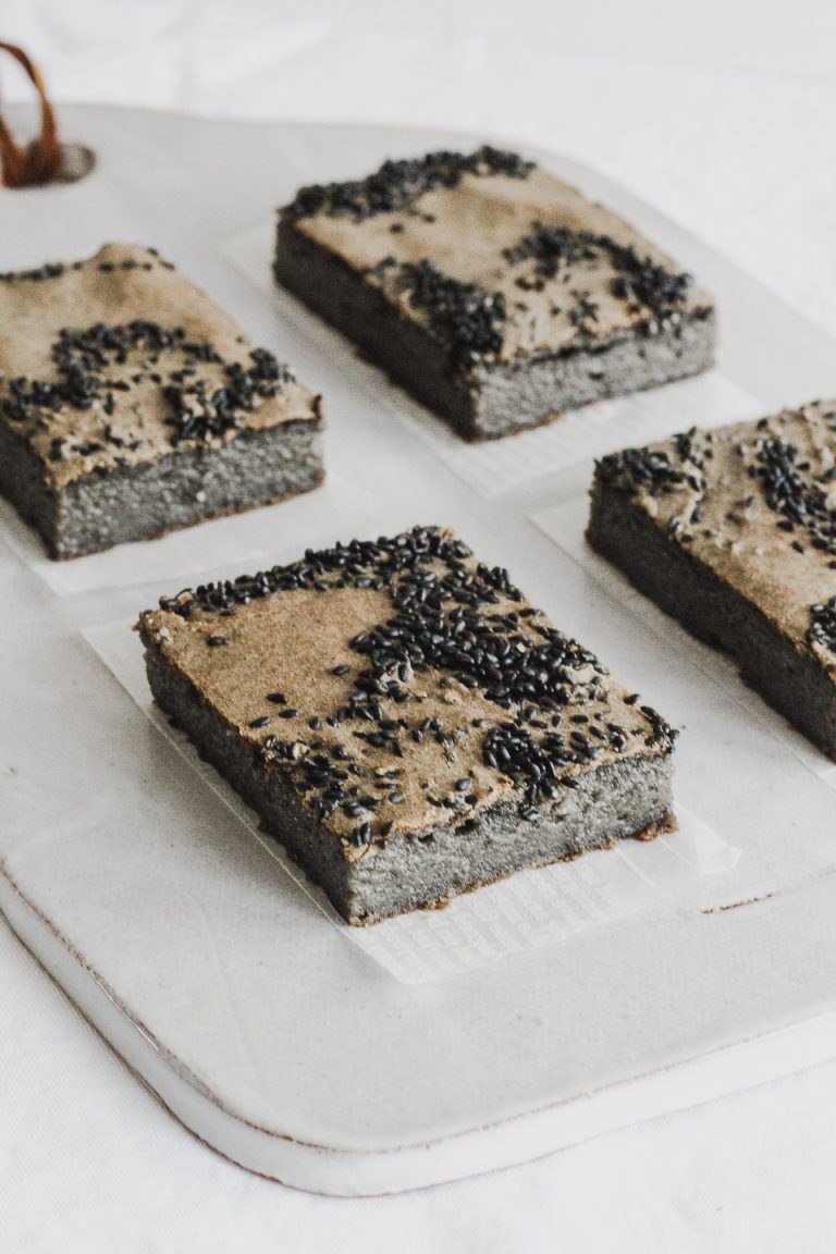 Black Sesame Butter Mochi - Rezel Kealoha