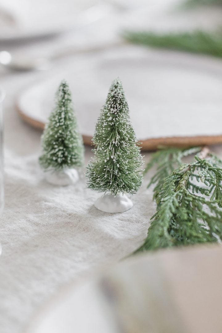 Minimalist Christmas Dinner Tablescape