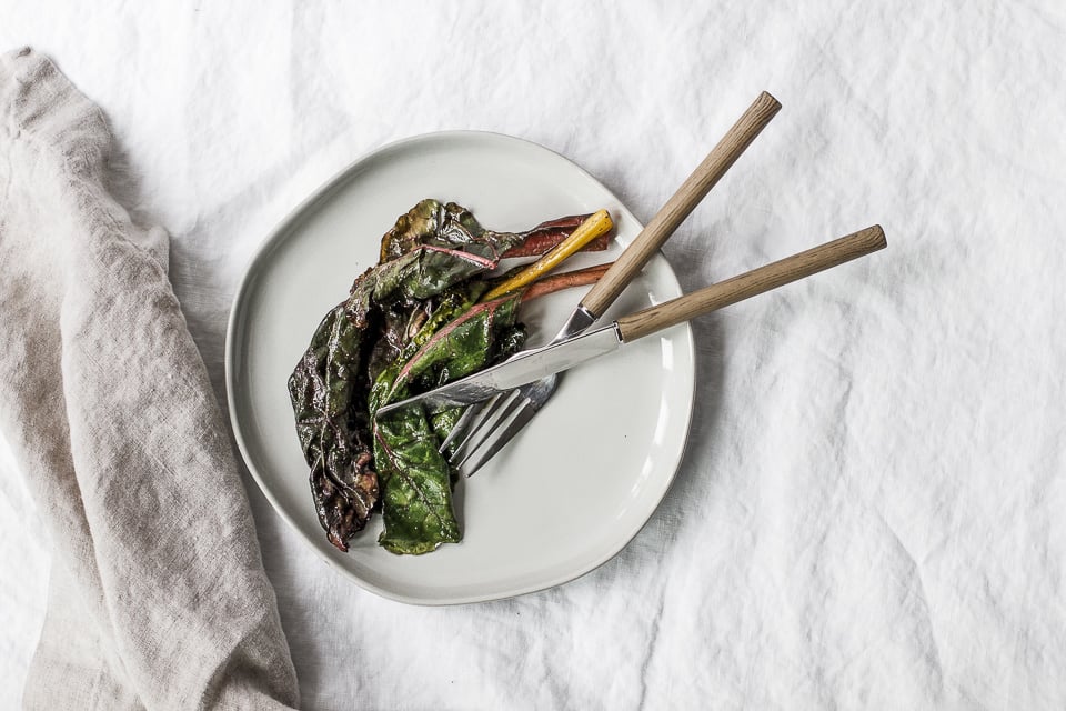 Roasted Rainbow Chard