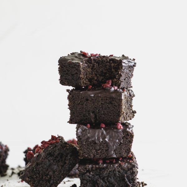 Beet Brownies with Raspberry Chocolate Topping Rezel Kealoha
