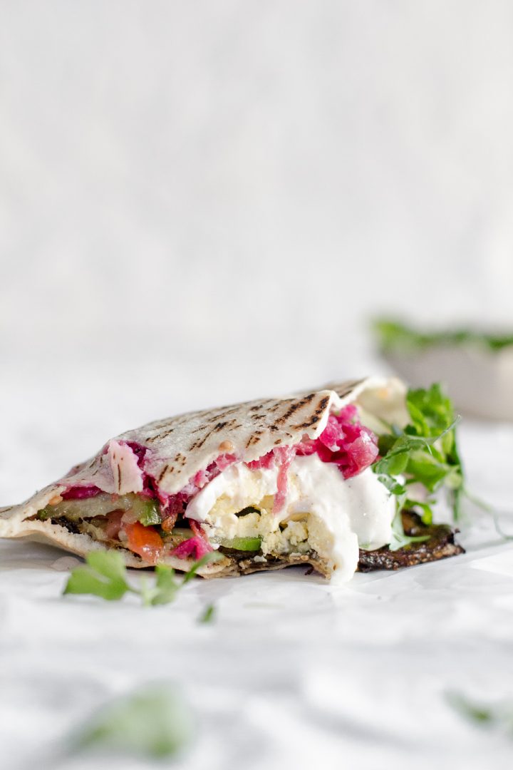 Roasted Eggplant Pita Sandwich Rezel Kealoha