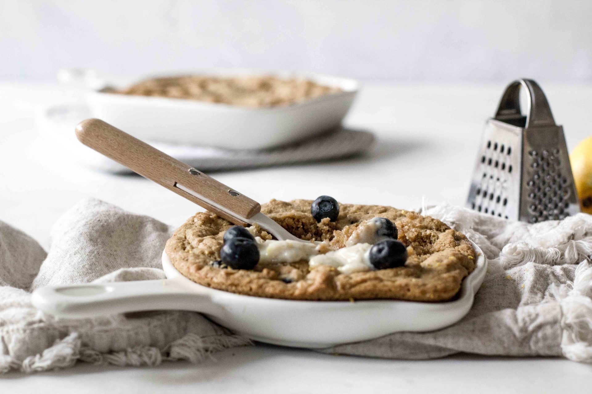 Lemon Blueberry Mini Skillet Cookie