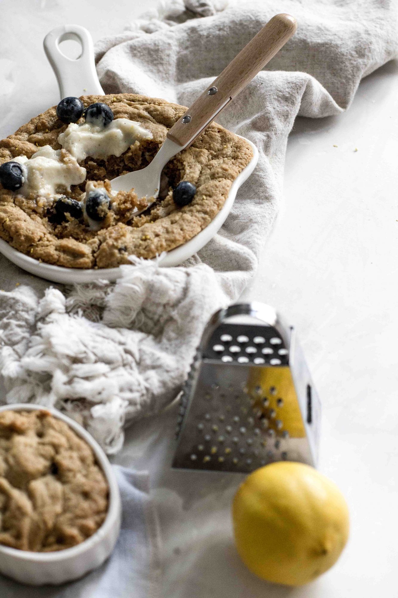 Lemon Blueberry Mini Skillet Cookie