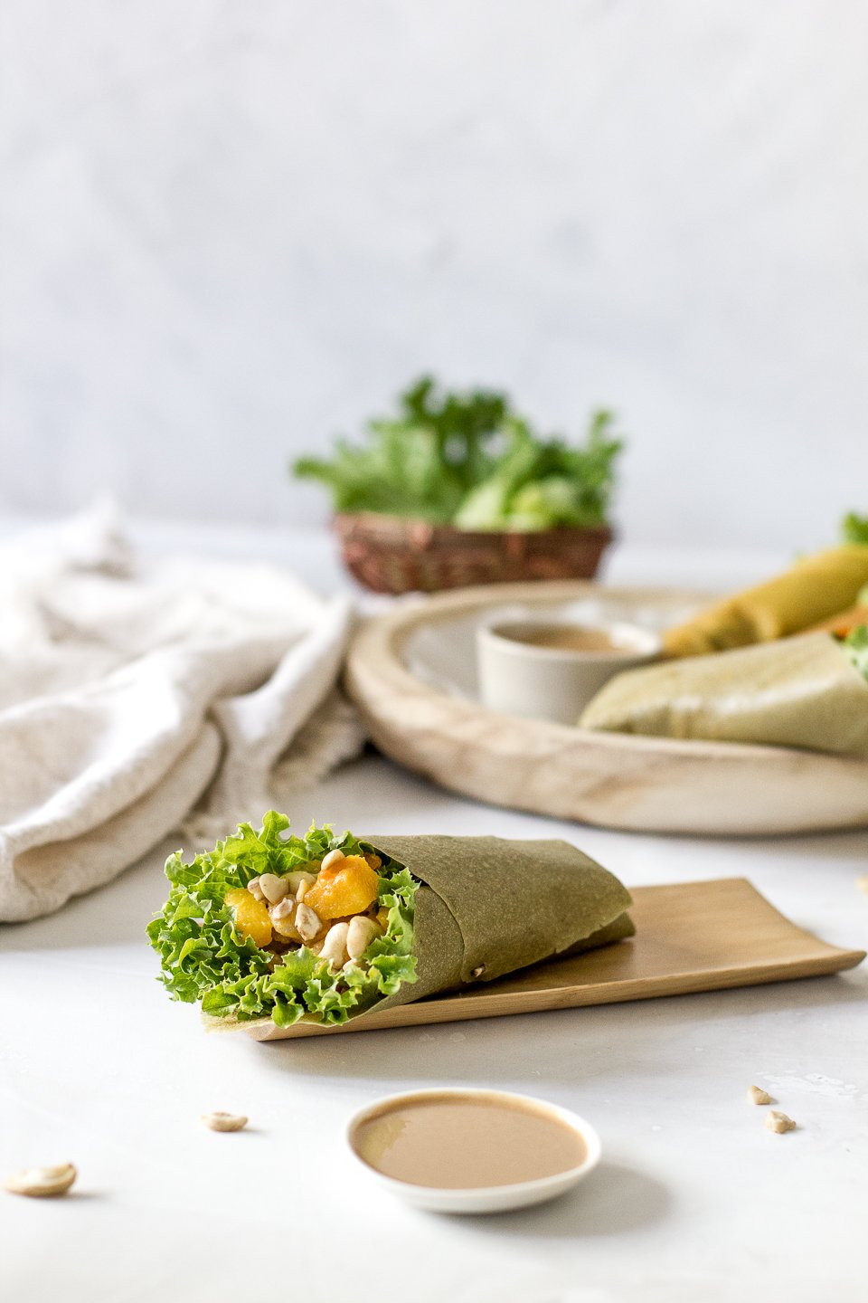 Fresh Lumpia with Cashew Date Sauce