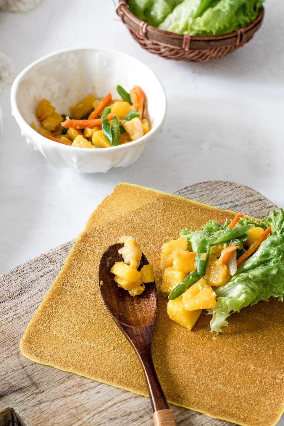 Fresh Lumpia with Cashew Date Sauce