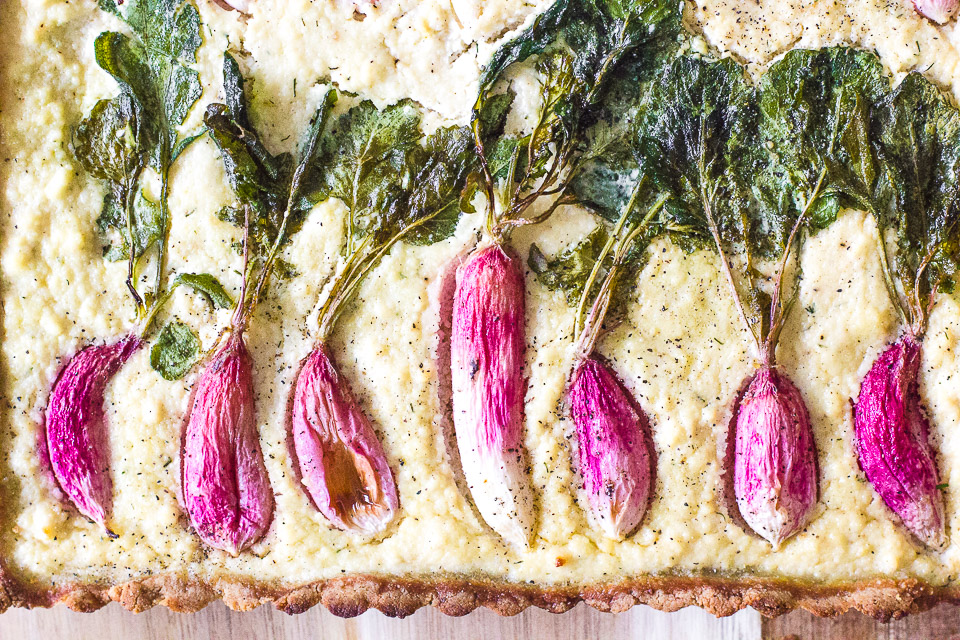 Spring Time Paleo Radish Tart