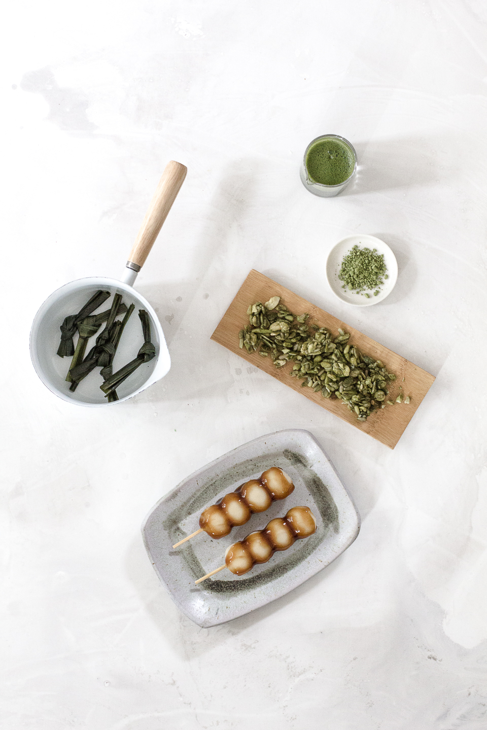 Japanese Style Parfait with Matcha Pandan Syrup