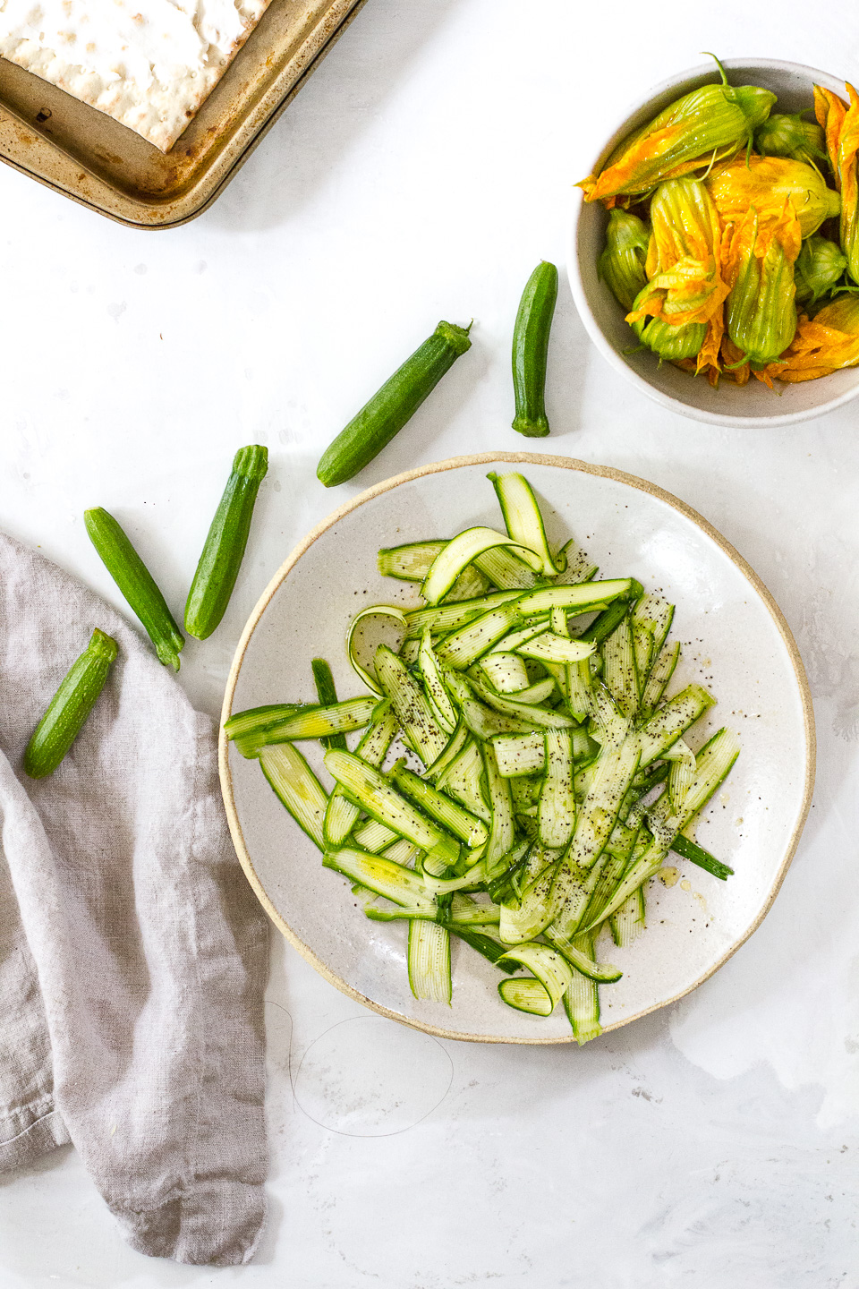Quick and Easy Squash Blossom Flatbread
