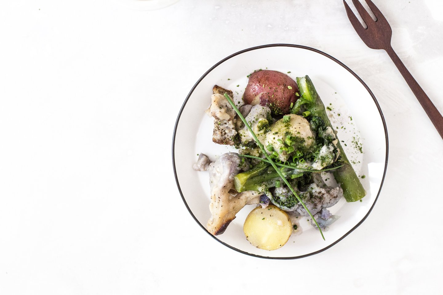 Spring Time Vegan Veggie Miso Gratin