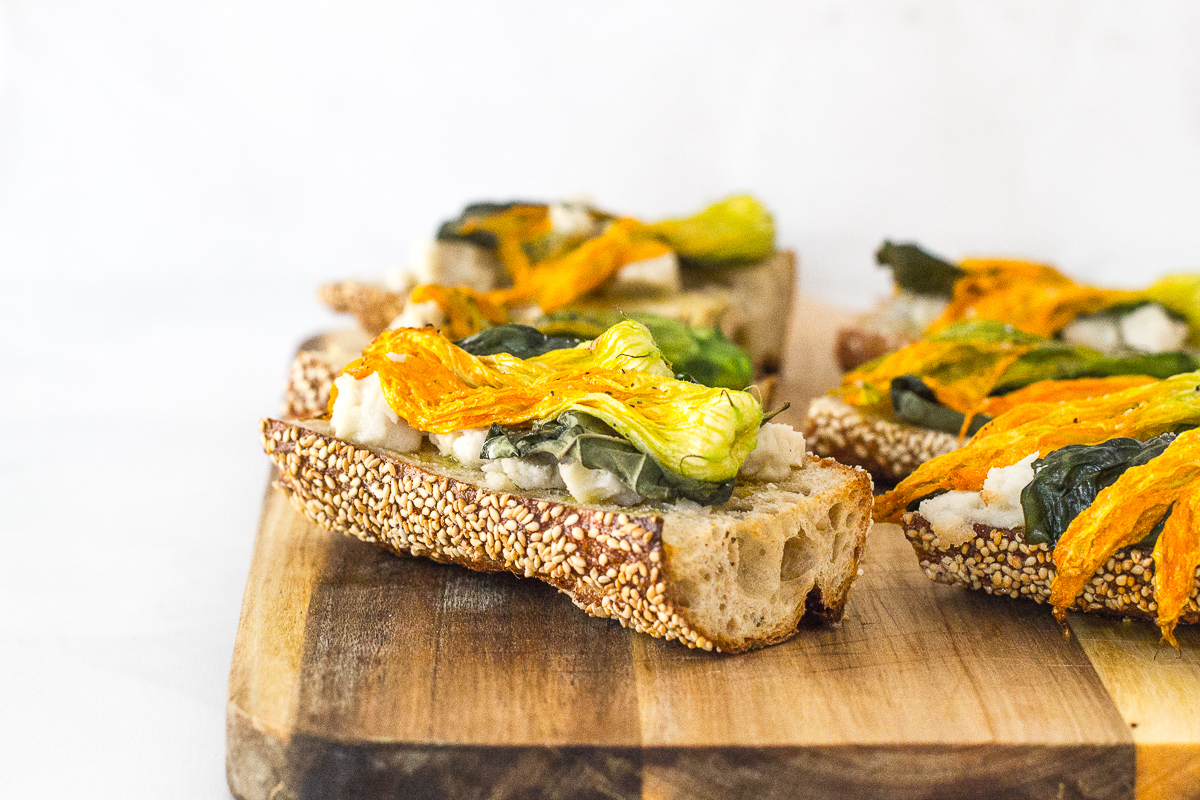 Squash Blossom Tartine-1