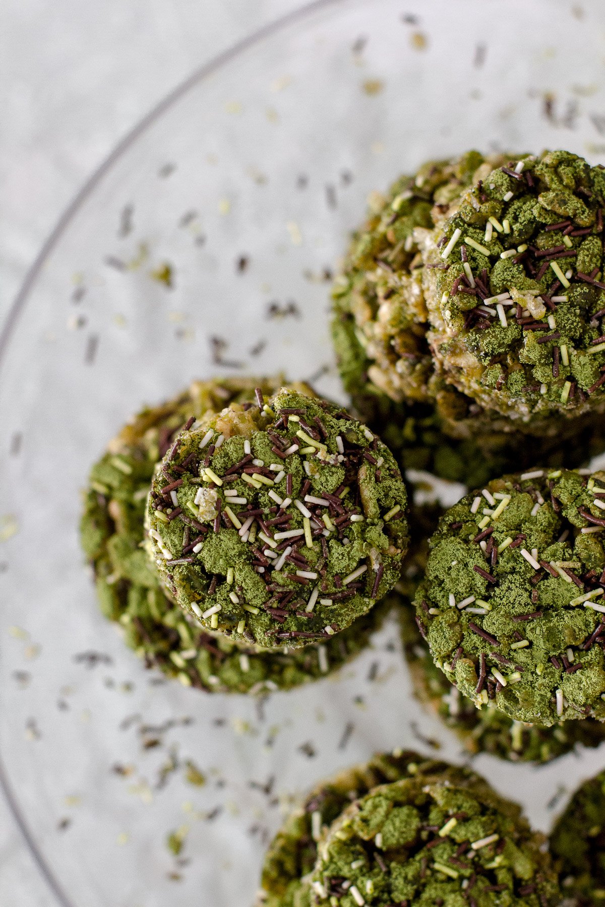 Matcha Funfetti Rice Krispy Treats