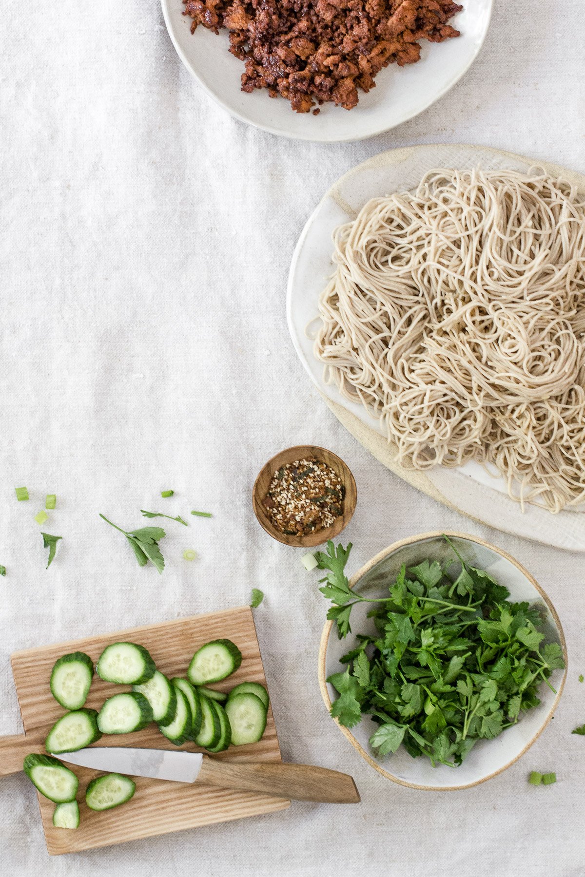 Soba Noodles with Marinated Chicken + A Stubb's BBQ Giveaway