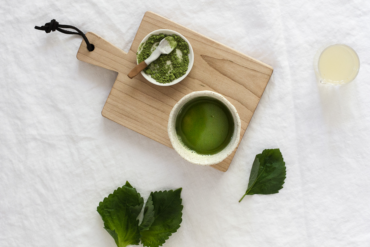 matcha yuzu shisho summer spritzer