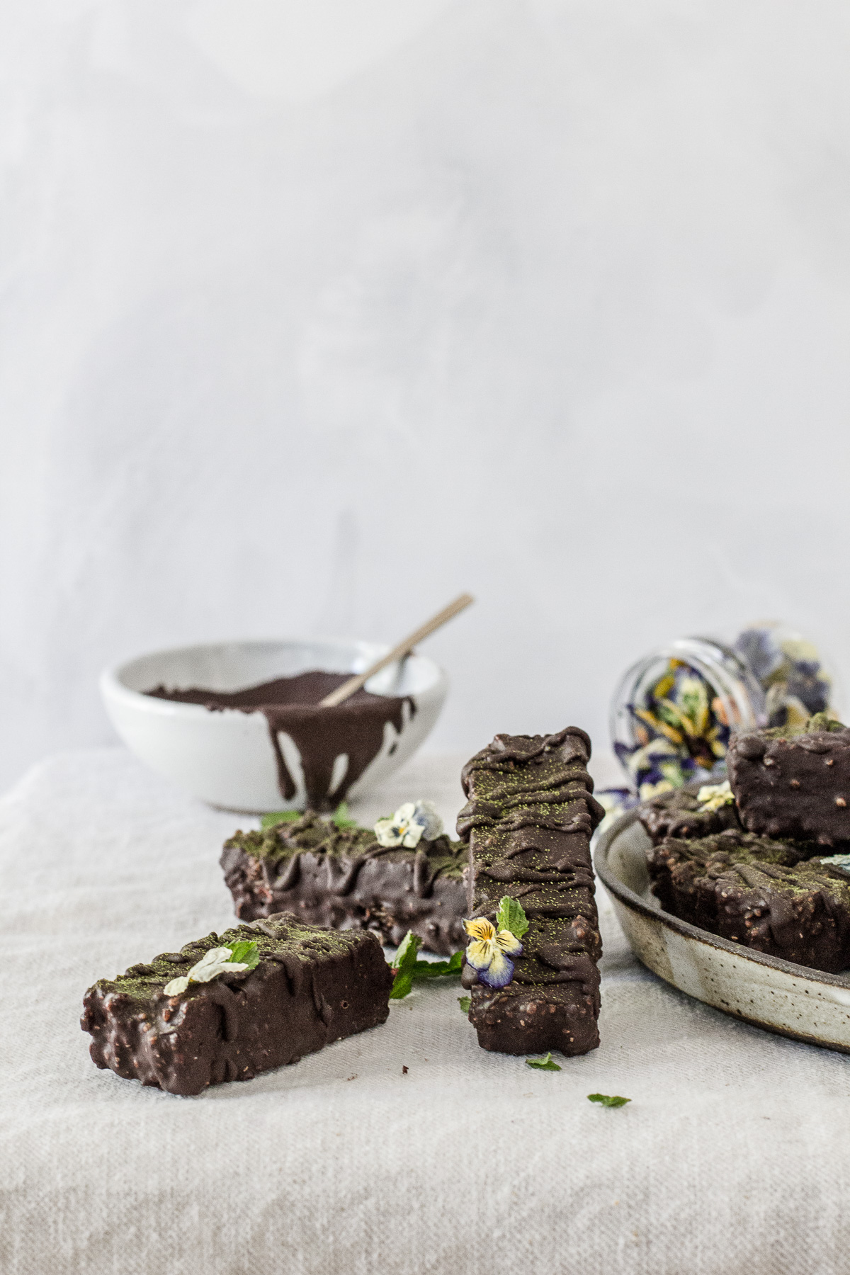 Vegan Crunchy Chocolate Mint Protein Bar Rezel Kealoha