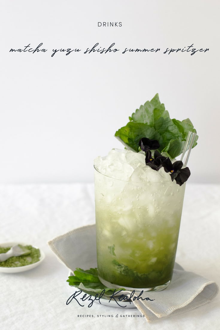 matcha yuzu shisho summer spritzer