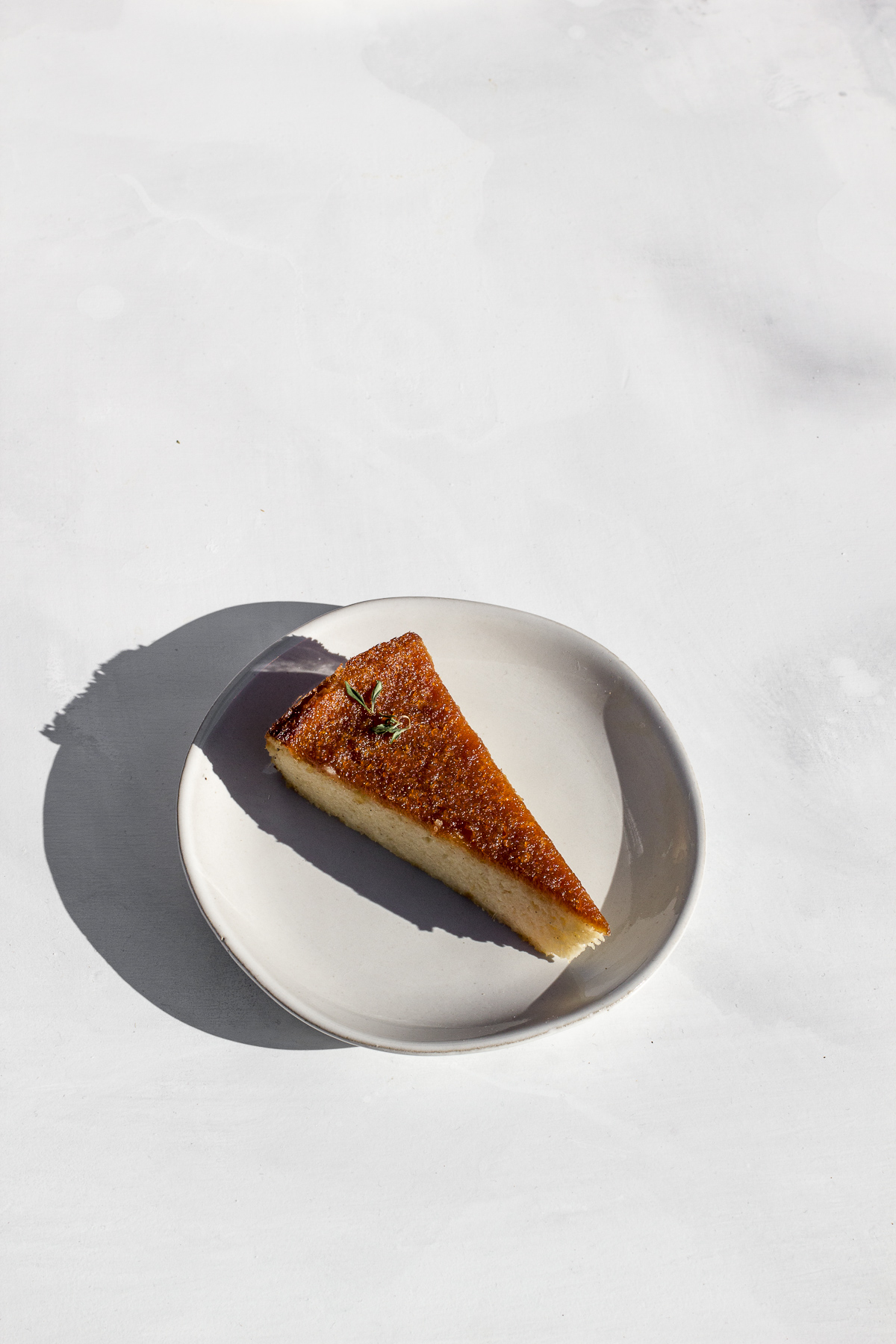 cassava cake with apple sauce