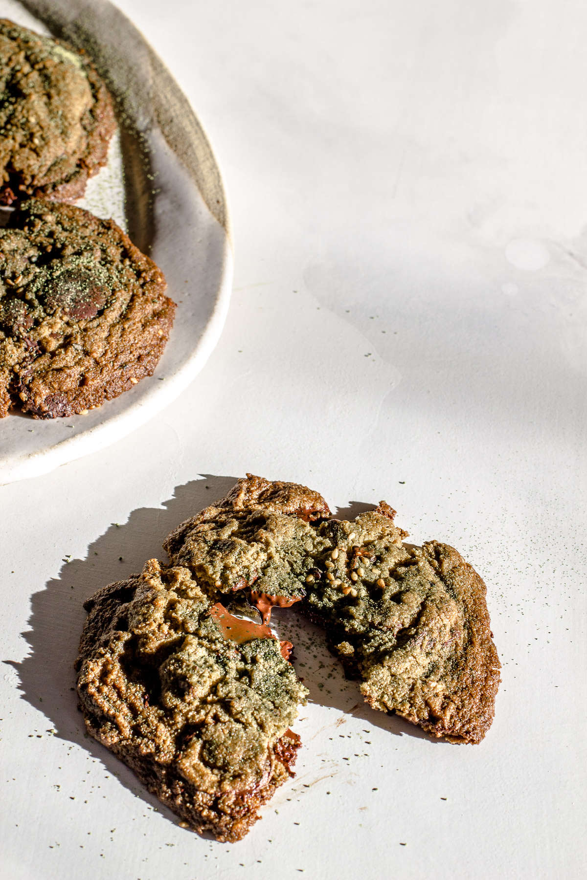 Matcha Pandan Paleo Chocolate Chunk Cookies