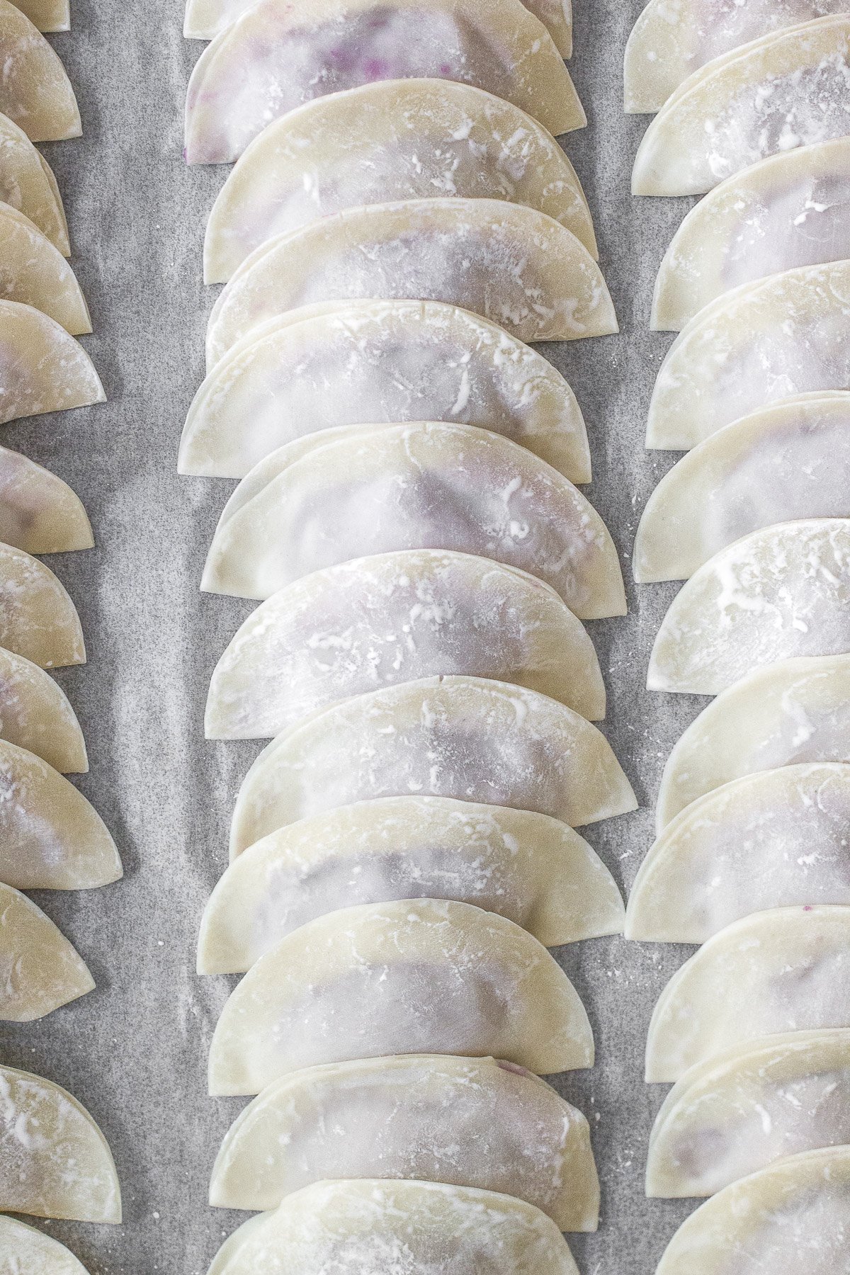 Vegan Savory Ube Pierogies