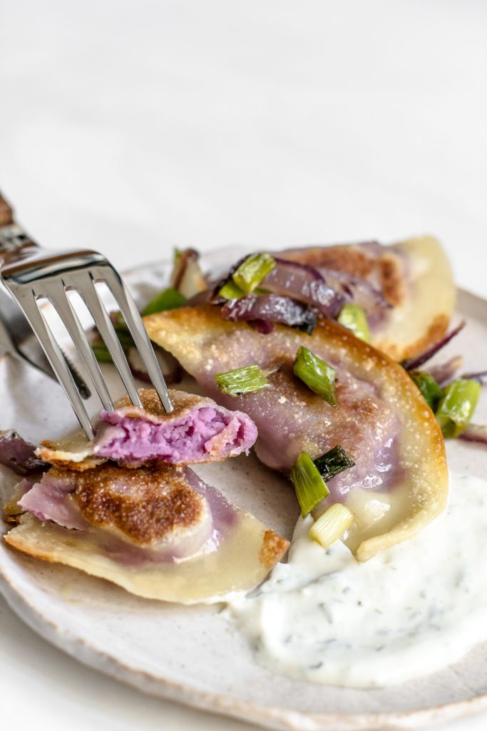 Vegan Savory Ube Pierogies Rezel Kealoha