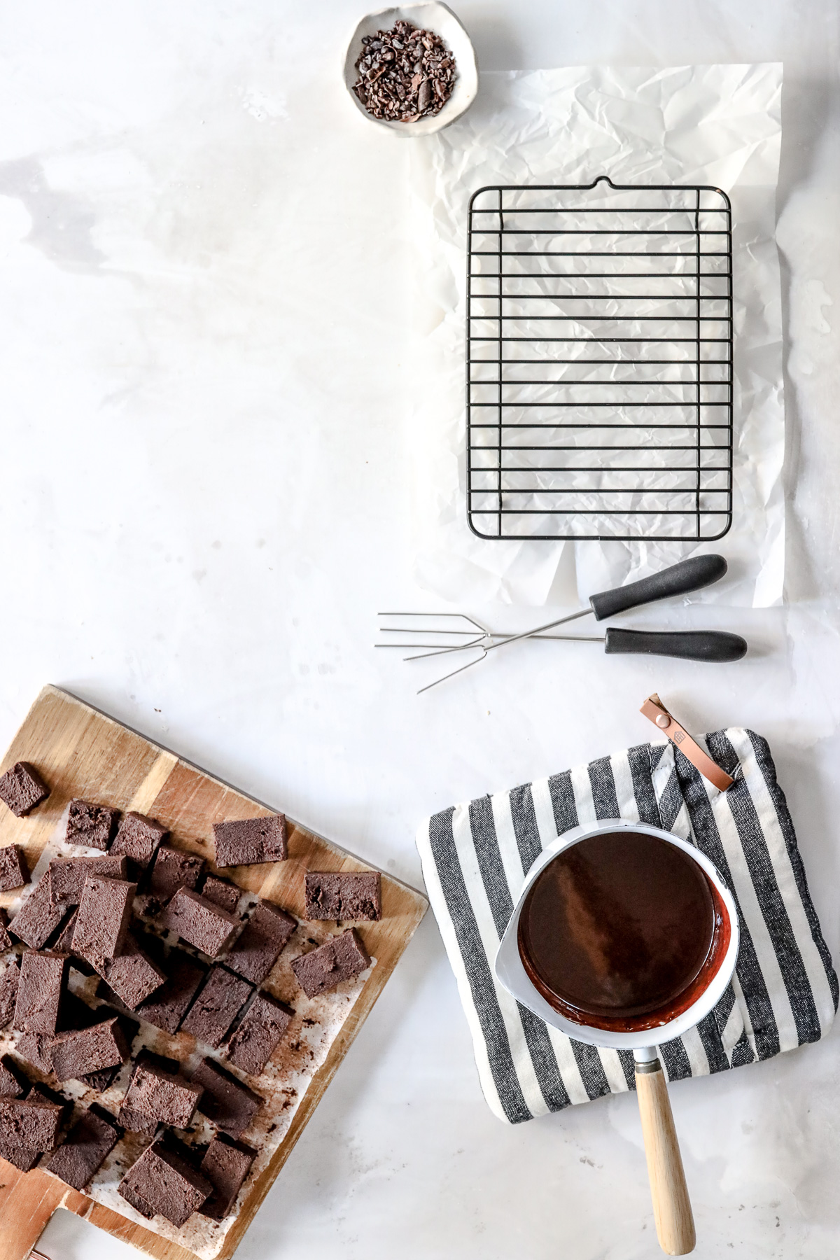 Minty Cake Fudge Bites