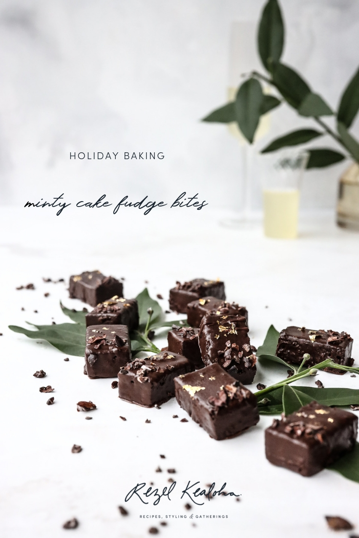 Minty Cake Fudge Bites