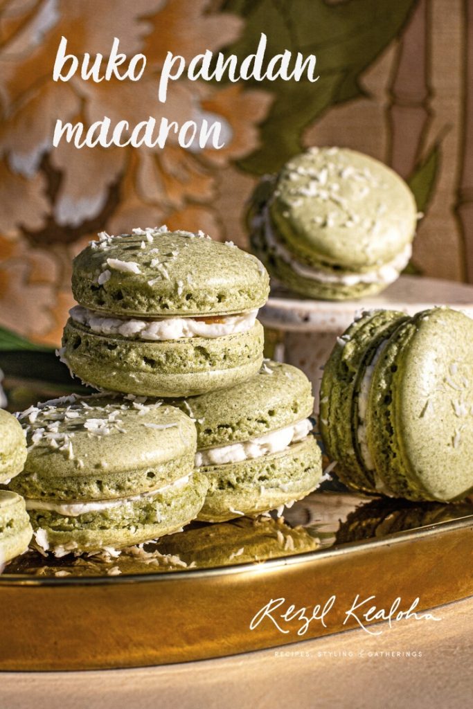 Buko Pandan Macaron with Mango Jelly Recipe - Rezel Kealoha