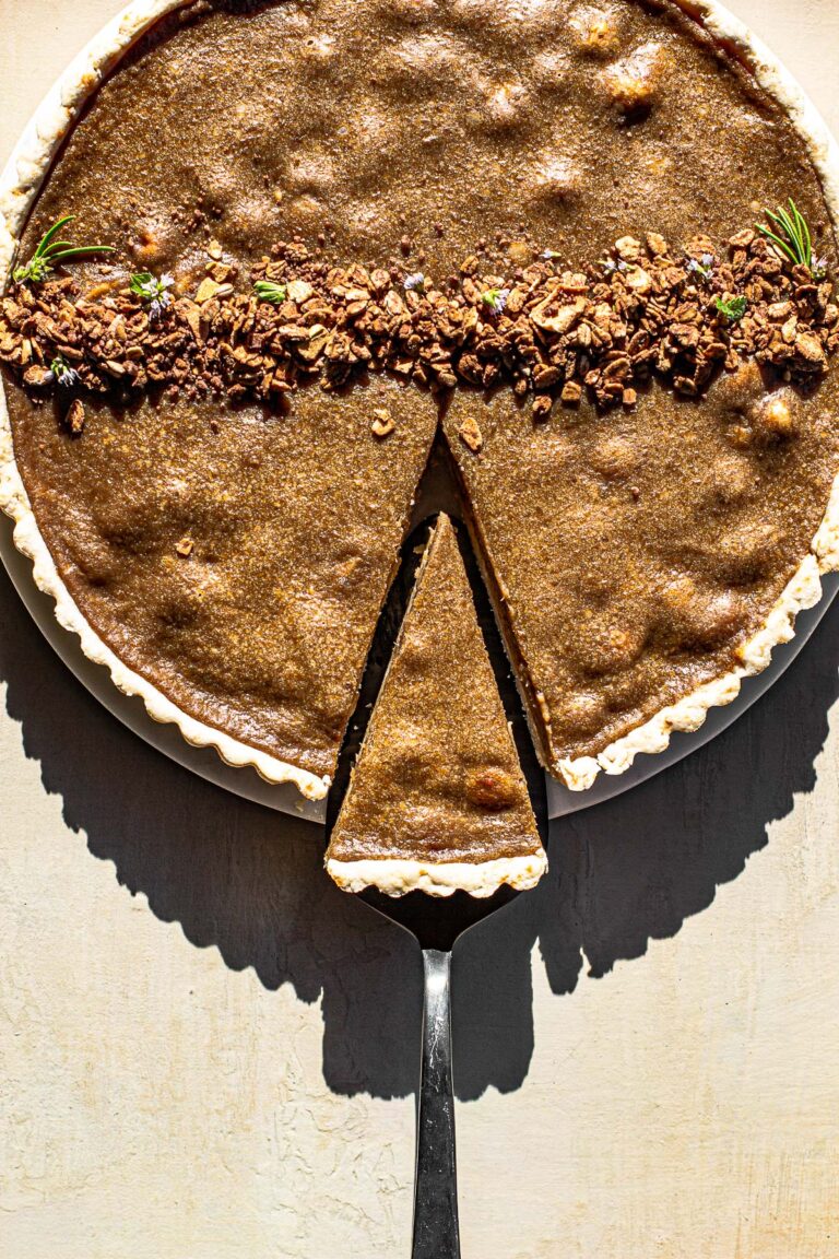 Vegan Cashew Tart with a Taro and Coconut Filling