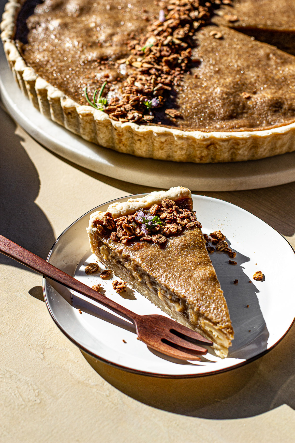 Vegan Cashew Tart with a Taro and Coconut Filling - Rezel Kealoha