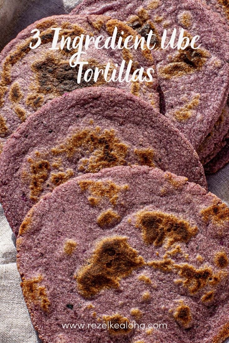 3 Ingredient Ube Tortillas