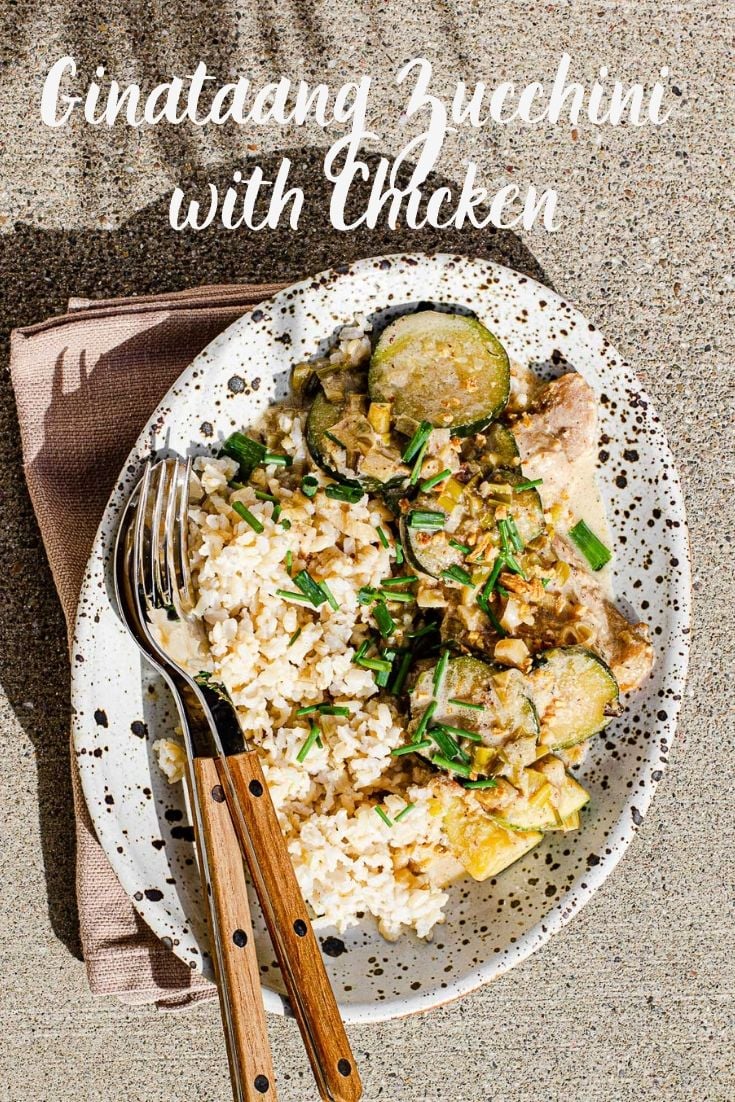 Ginataang Zucchini with Chicken