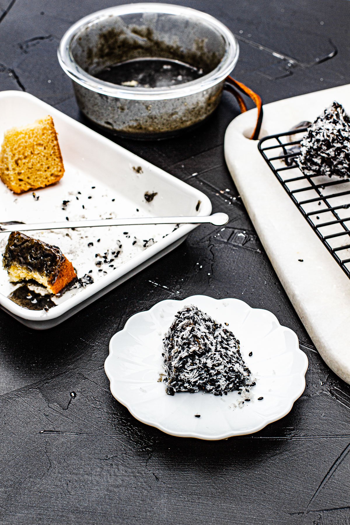 Black Sesame Lamington