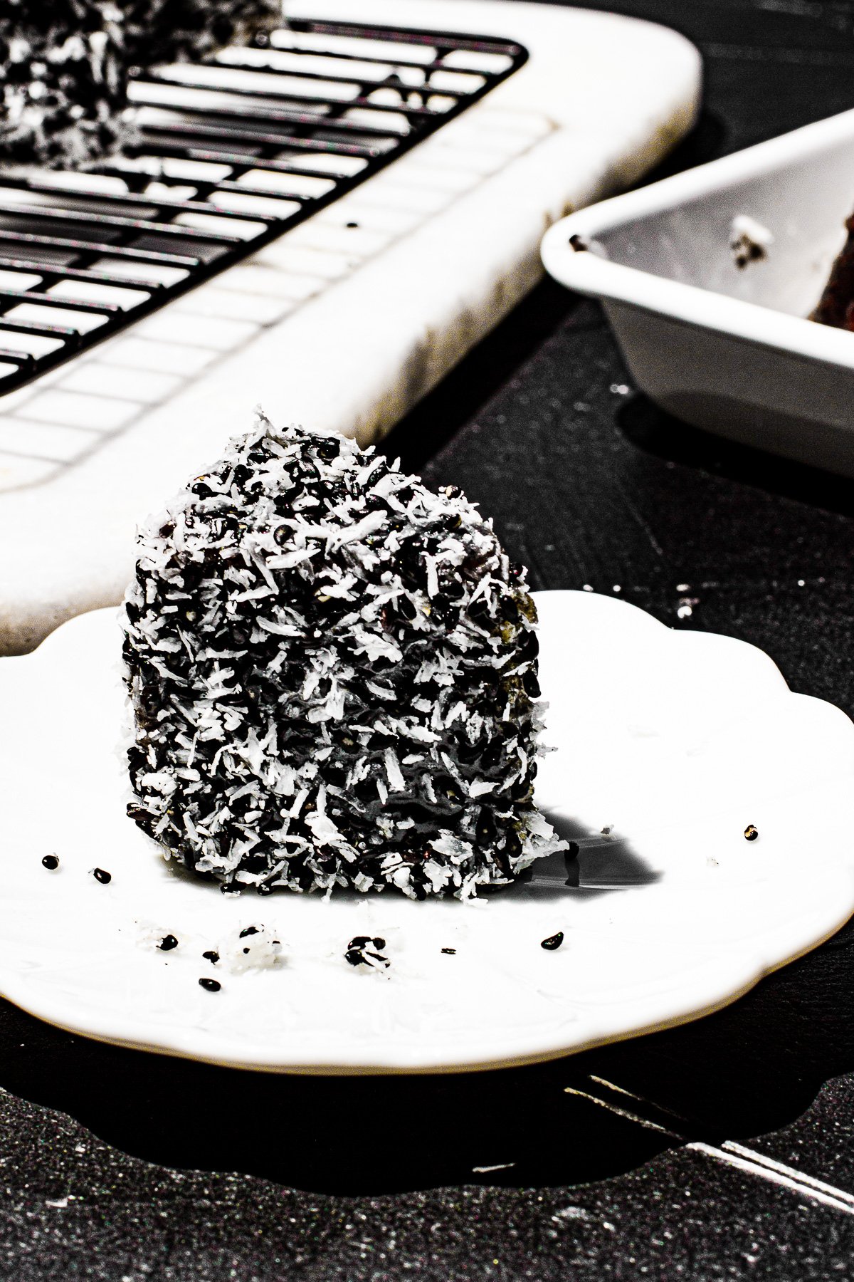 Black Sesame Lamington