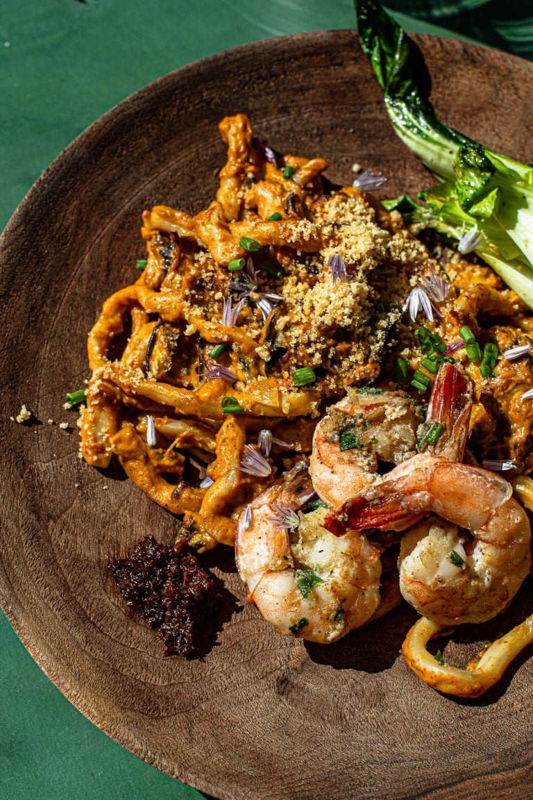 Seafood Kare Kare with Udon