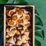 Filipino Flavored Polish Kolaczki Cookies in a wooden box