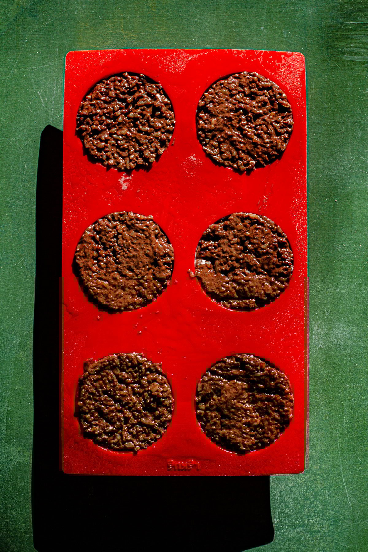 The Biko mixture in silicon dome molds.