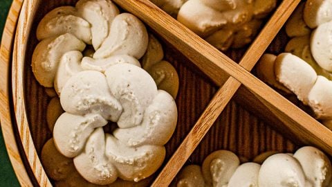 Filipino Neapolitan Sugar Cookies Filled with Yema - Rezel Kealoha