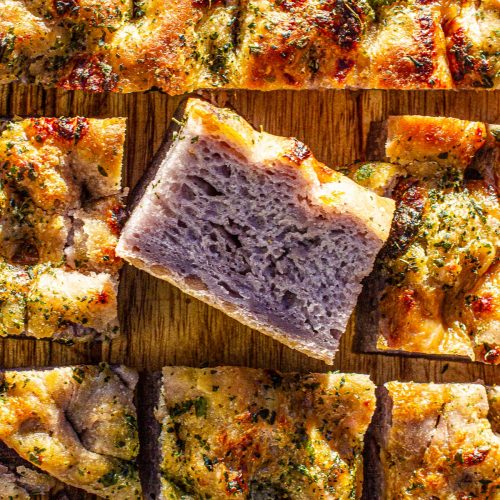 Savory Ube Focaccia Recipe and It's NoKnead! Rezel Kealoha