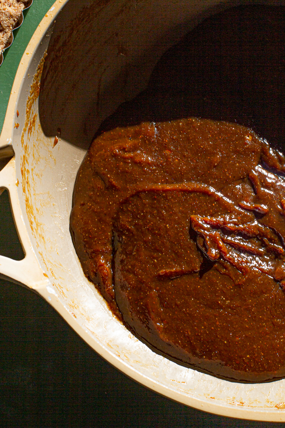 Matamis na Bao cooked in a skillet.