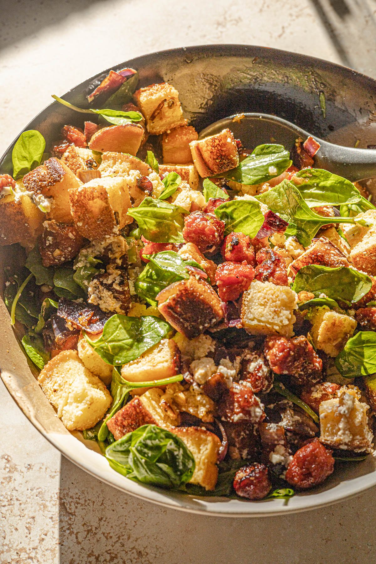 Filipino Stuffing being mixed into a bowl