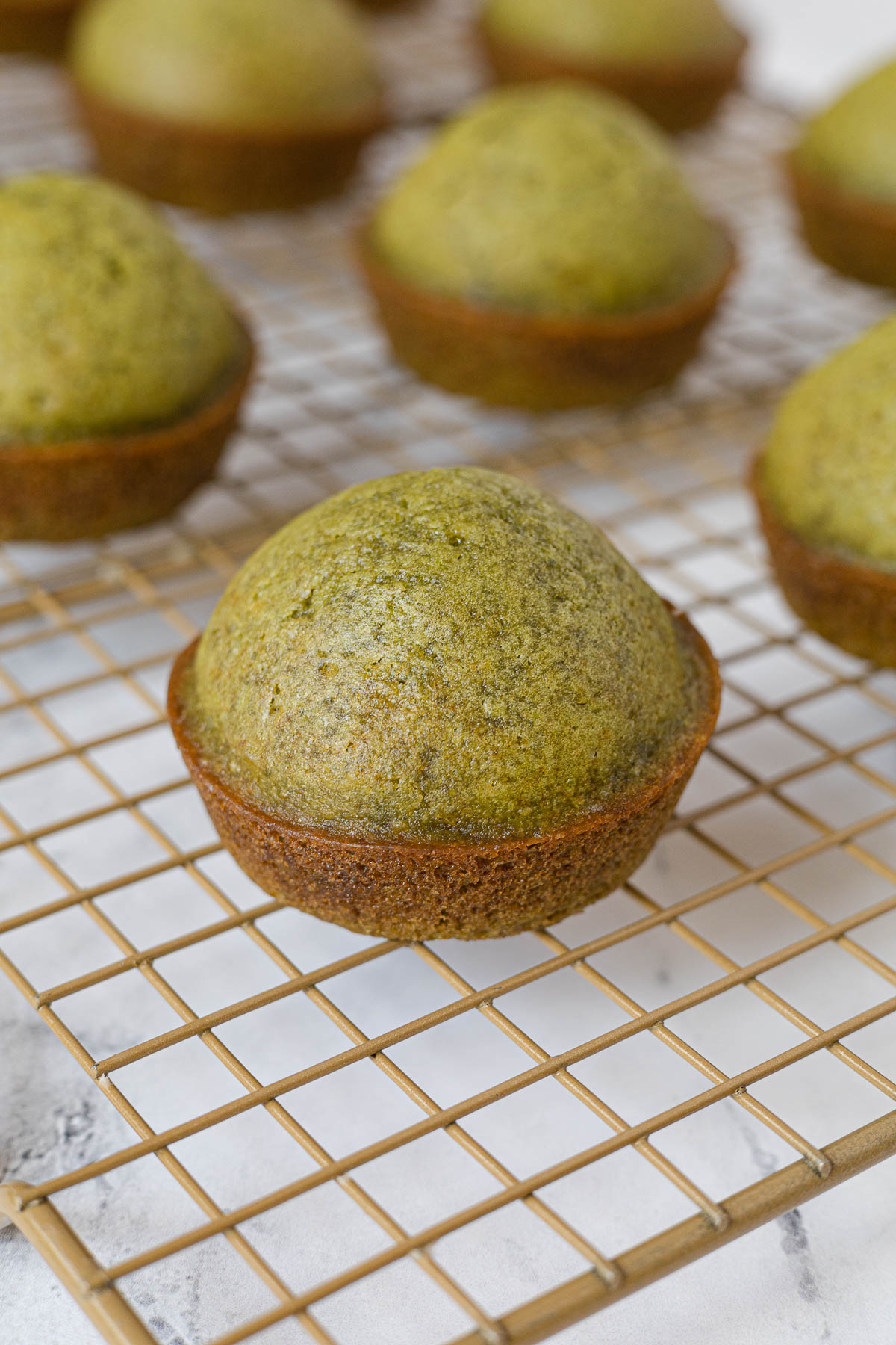 Matcha Kababayan on a cooling rack.