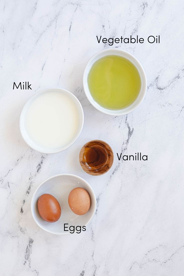 Matcha Kababayan Recipe Wet Ingredients.